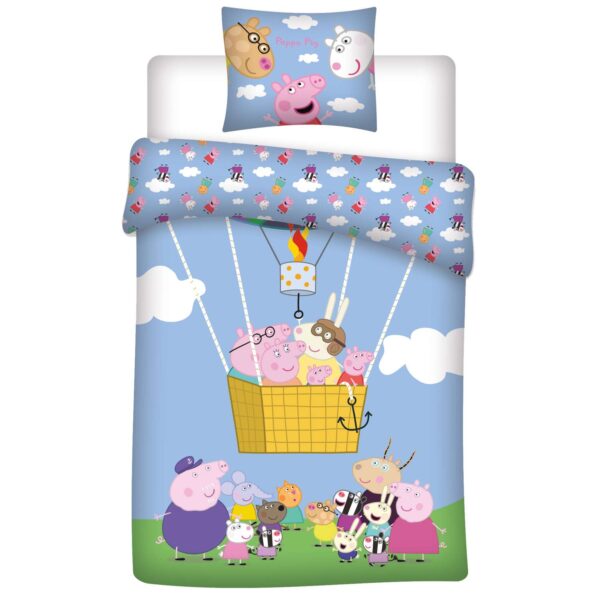 Køb BrandMac - Gurlig gris sengetøj - Lyseblå - Str. 140x200 online billigt tilbud rabat tøj