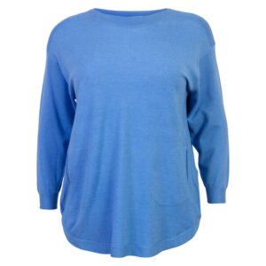 Køb Cassiopeia - Liva dame strik bluse - Blå - Str. 46/48 online billigt tilbud rabat tøj