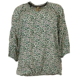 Køb Cassiopeia - Plus size dame viskose bluse - Grøn - Str. 54/56 online billigt tilbud rabat tøj