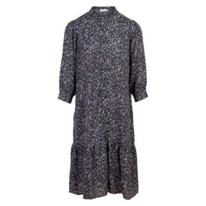 Køb ChaCha - Dame kjole m. blomsterprint - Blå - Str. S online billigt tilbud rabat tøj