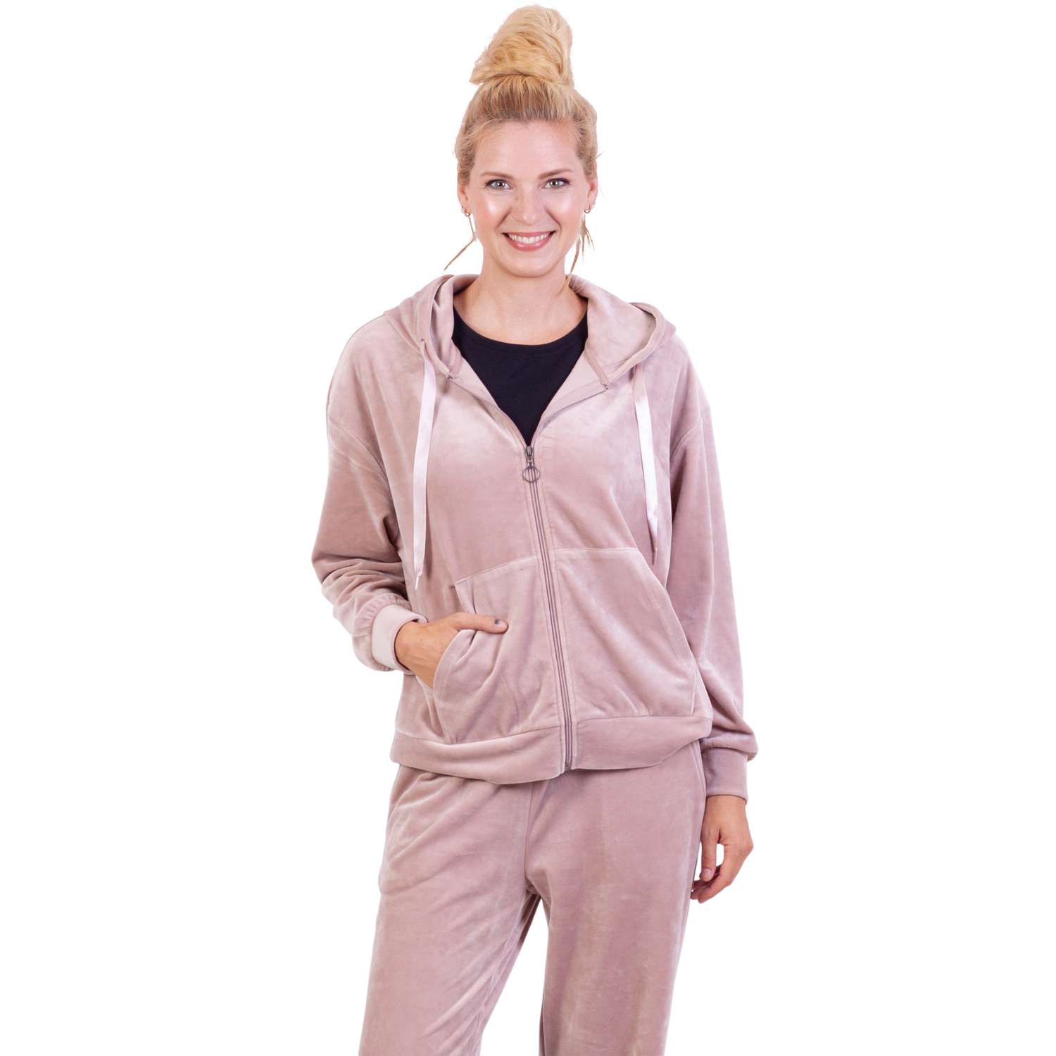 Køb ChaCha - Velour trøje - Rosa - Str. 2XL online billigt tilbud rabat tøj