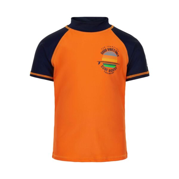 Køb Color Kids - Børne bade t-shirt UV 50+ beskyttelse - Orange - Str. 110 online billigt tilbud rabat tøj