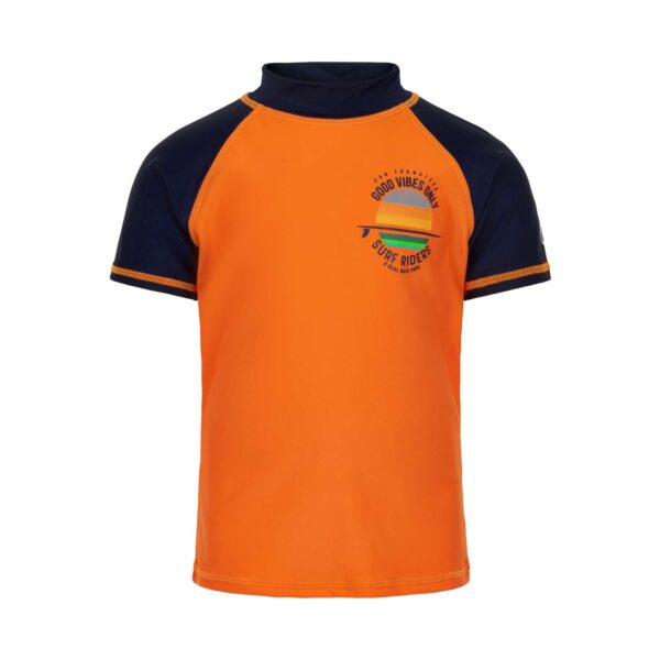 Køb Color Kids - Børne bade t-shirt UV 50+ beskyttelse - Orange - Str. 116 online billigt tilbud rabat tøj