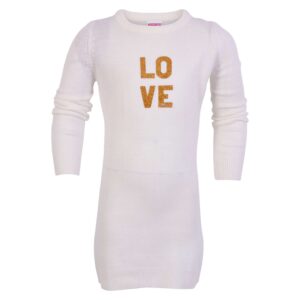 Køb Complices - Pige langærmet strikkjole - Off white - Str. 98 online billigt tilbud rabat tøj