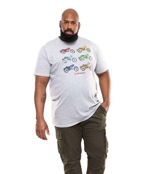 Køb D5555 - Bathurst plus size herre t-shirt - Grå - Str. 3XL online billigt tilbud rabat tøj