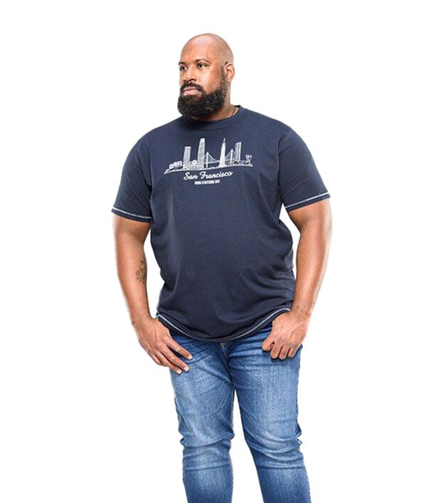 Køb D5555 - Randwick plus size herre t-shirt - Navy - Str. 2XL online billigt tilbud rabat tøj