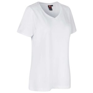 Køb Dame V-hals t-shirt - Hvid - Str. XL online billigt tilbud rabat tøj