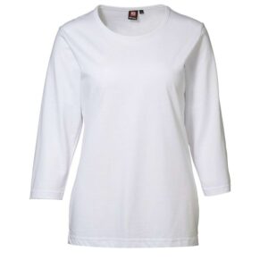 Køb Dame t-shirt m. 3/4 ærmer - Hvid - Str. 5XL online billigt tilbud rabat tøj