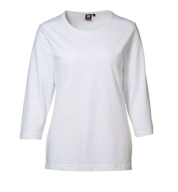 Køb Dame t-shirt m. 3/4 ærmer - Hvid - Str. S online billigt tilbud rabat tøj