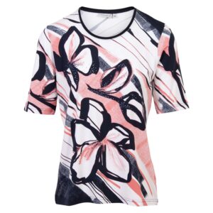 Køb Gabriella K. - Dame t-shirt - Hvid/Lyserød - Str. 38 online billigt tilbud rabat tøj