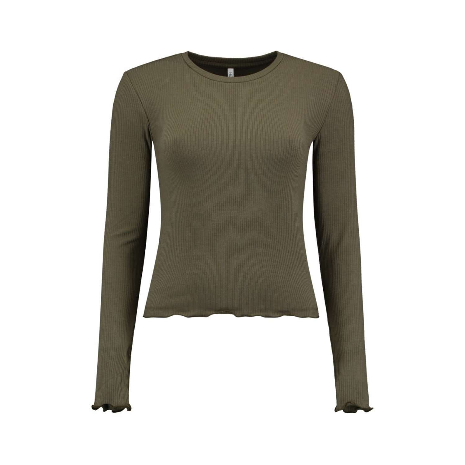 Køb Hailys - Cropped bluse - Khaki - Str. M online billigt tilbud rabat tøj