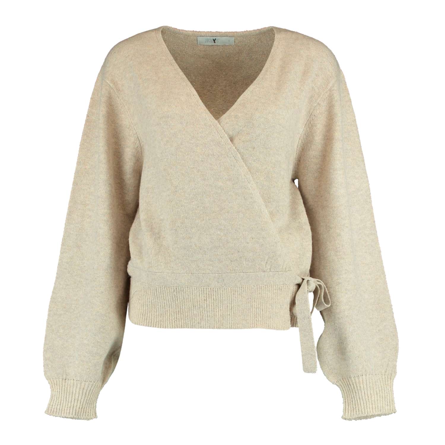 Køb Hailys - Dame strik m. bindebånd - Beige - Str. L online billigt tilbud rabat tøj