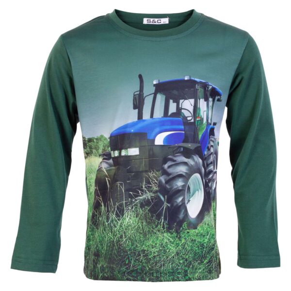 Køb Happy Star - Langærmet traktor T-shirt - Grøn - Str. 12 år online billigt tilbud rabat tøj