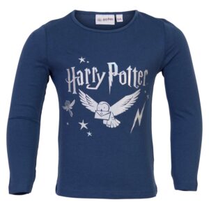 Køb Harry Potter - Børne langærmet t-shirt - Blå - Str. 152 online billigt tilbud rabat tøj