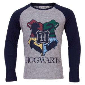 Køb Harry Potter - Børne langærmet t-shirt - Grå - Str. 128 online billigt tilbud rabat tøj