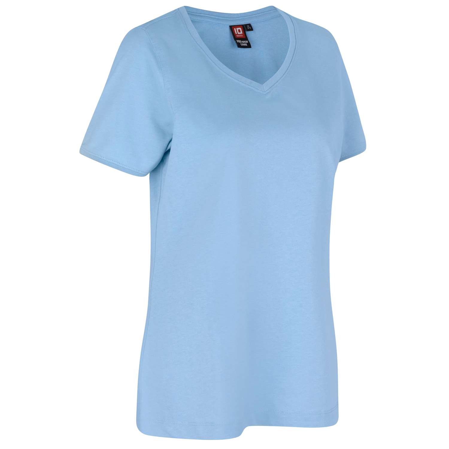 Køb ID - Dame V-hals t-shirt - Lyseblå - Str. 3XL online billigt tilbud rabat tøj