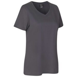 Køb ID - Dame V-hals t-shirt - Mørkegrå - Str. 4XL online billigt tilbud rabat tøj