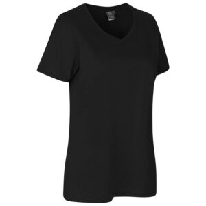 Køb ID - Dame V-hals t-shirt - Sort - Str. 4XL online billigt tilbud rabat tøj