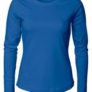 Køb ID - Dame langærmet T-shirt - Azurblå - Str. M online billigt tilbud rabat tøj
