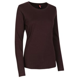 Køb ID - Dame langærmet T-shirt - Bordeaux - Str. 3XL online billigt tilbud rabat tøj