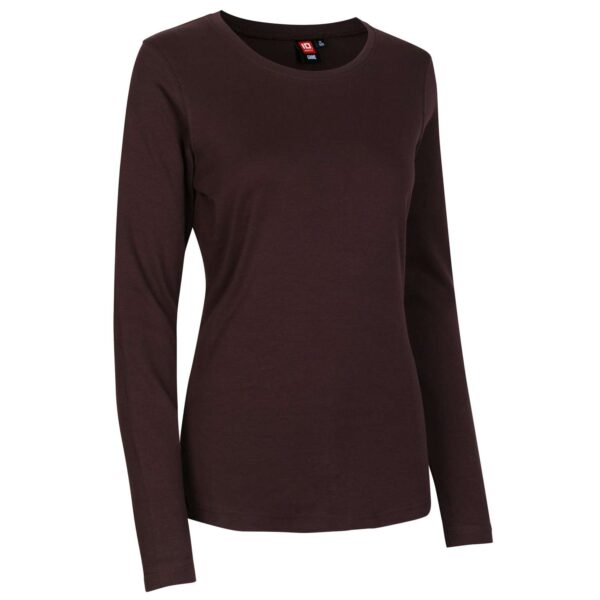 Køb ID - Dame langærmet T-shirt - Bordeaux - Str. M online billigt tilbud rabat tøj
