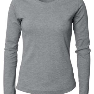 Køb ID - Dame langærmet T-shirt - Grå meleret - Str. 2XL online billigt tilbud rabat tøj