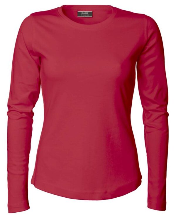Køb ID - Dame langærmet T-shirt - Rød - Str. S online billigt tilbud rabat tøj