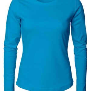 Køb ID - Dame langærmet T-shirt - Turkis - Str. 3XL online billigt tilbud rabat tøj