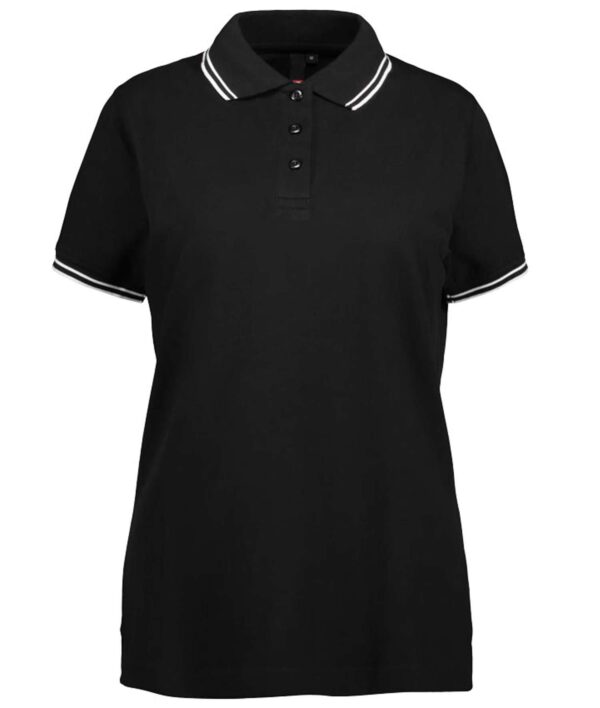 Køb ID - Dame stretch polo - Sort - Str. 4XL online billigt tilbud rabat tøj