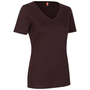 Køb ID - Dame t-shirt - Bordeaux - Str. 2XL online billigt tilbud rabat tøj