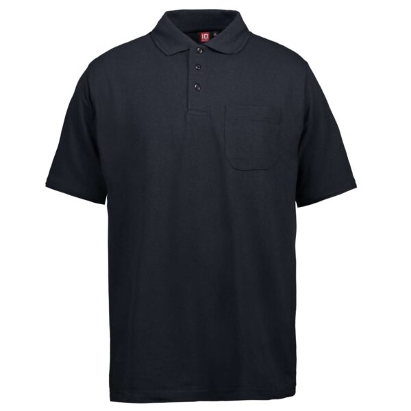 Køb ID - Herre polo m. lomme - Navy - Str. 4XL online billigt tilbud rabat tøj