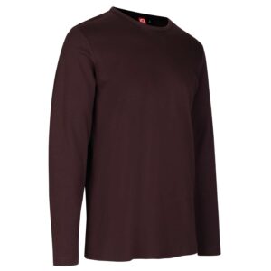 Køb ID - Langærmet herre t-shirt - Bordeaux - Str. XL online billigt tilbud rabat tøj