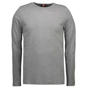 Køb ID - Langærmet herre t-shirt - Grå meleret - Str. M online billigt tilbud rabat tøj