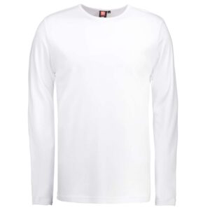 Køb ID - Langærmet herre t-shirt - Hvid - Str. L online billigt tilbud rabat tøj