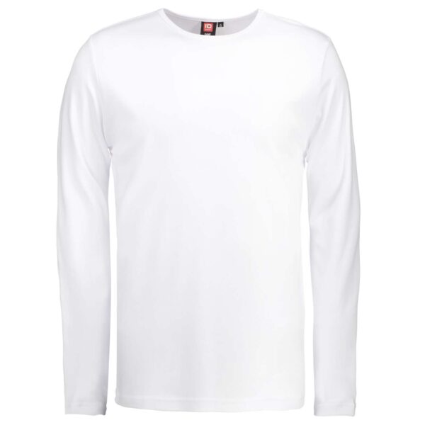 Køb ID - Langærmet herre t-shirt - Hvid - Str. S online billigt tilbud rabat tøj