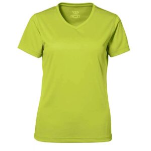 Køb ID - T-shirt m. V-hals - Lime - Str. M online billigt tilbud rabat tøj