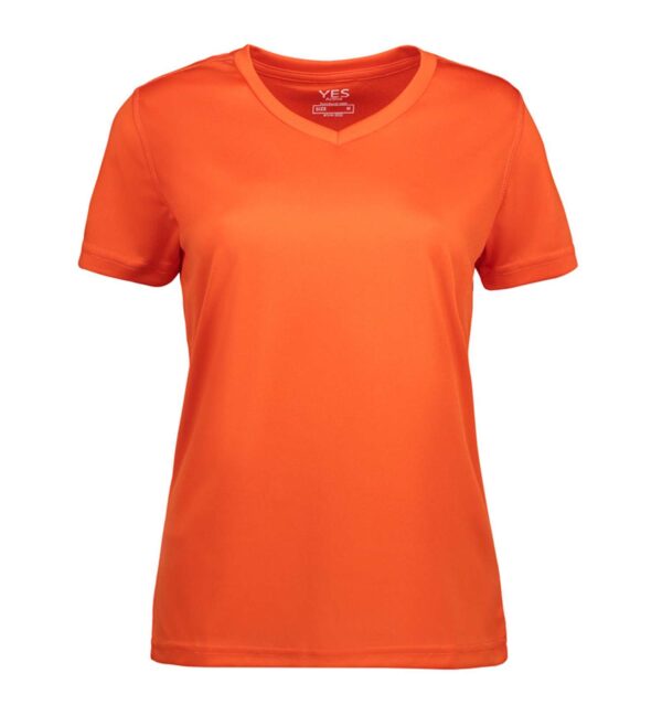 Køb ID - T-shirt m. V-hals - Orange - Str. 2XL online billigt tilbud rabat tøj