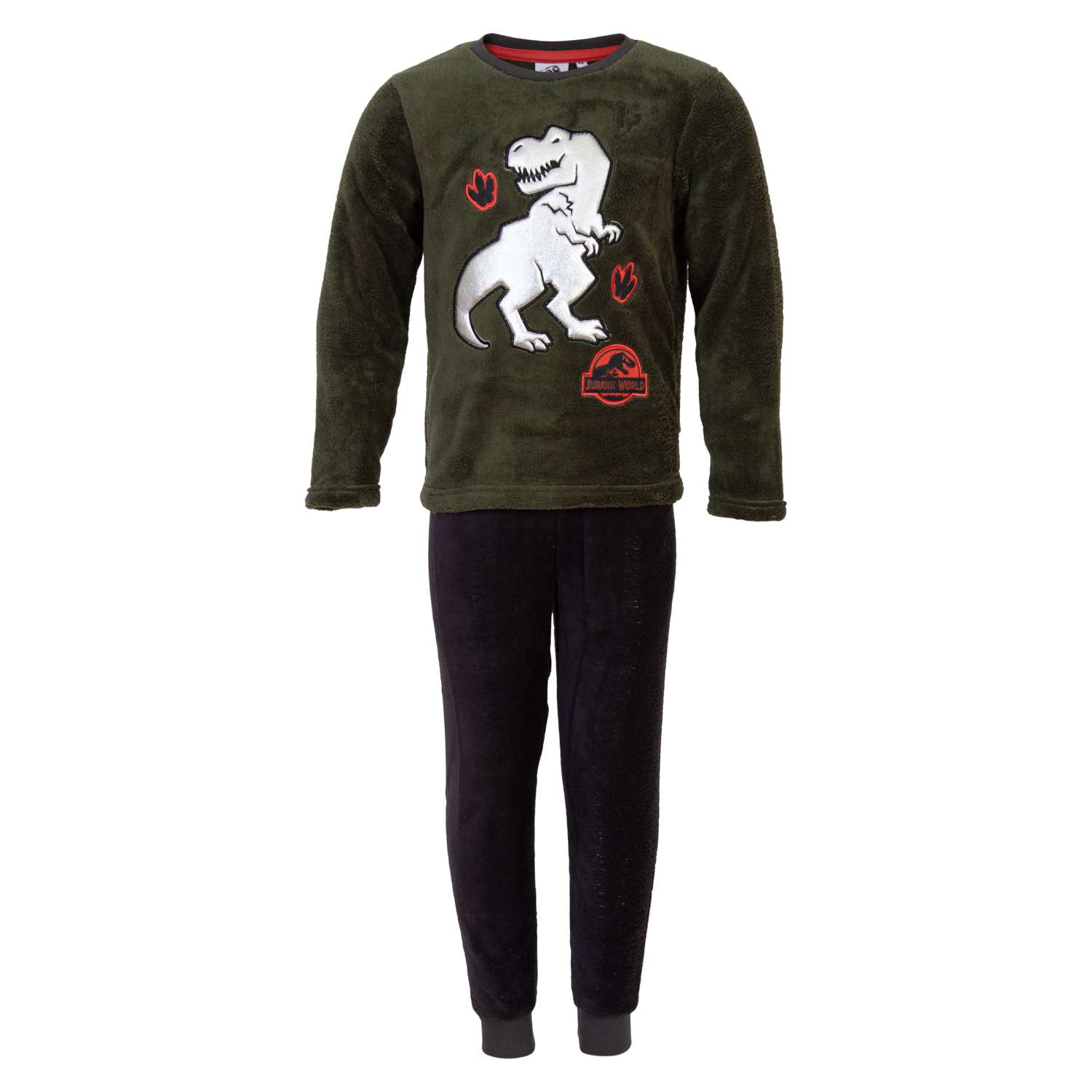 Køb Jurassic World - Drenge fleecesæt - Army - Str. 116 online billigt tilbud rabat tøj