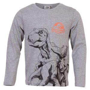 Køb Jurassic World - Drenge langærmet t-shirt - Grå - Str. 98 online billigt tilbud rabat tøj