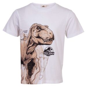 Køb Jurassic World - Drenge t-shirt - Hvid - Str. 98 online billigt tilbud rabat tøj