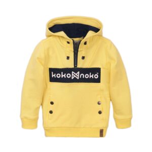 Køb Koko Noko - Drenge hættetrøje m. lomme - Gul - Str. 68 online billigt tilbud rabat tøj