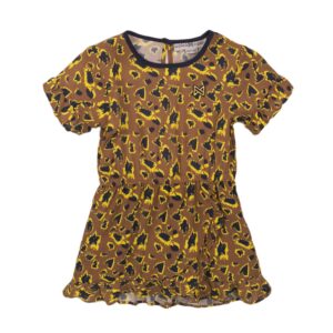 Køb Koko Noko - Pige kjole m. elastik i taljen - Brun - Str. 56 online billigt tilbud rabat tøj