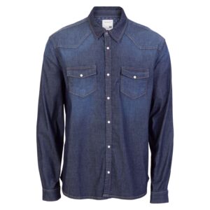Køb Marcus - Herre Winton denim skjorte - Blå - Str. M online billigt tilbud rabat tøj