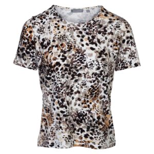 Køb Marinello - Printet T-shirt - Brun - Str. 2XL online billigt tilbud rabat tøj