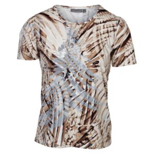Køb Marinello - Printet T-shirt - Sand - Str. 2XL online billigt tilbud rabat tøj