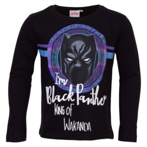 Køb Marvel - Drenge langærmet t-shirt - Black Panther - Str. 104 online billigt tilbud rabat tøj