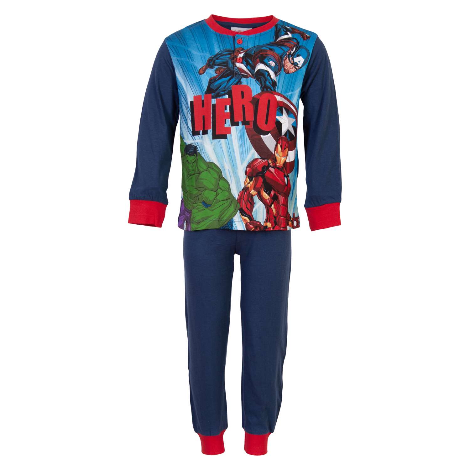 Køb Marvel - Drenge pyjamas - Navy - Str. 122 online billigt tilbud rabat tøj