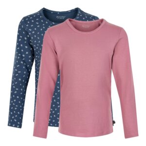 Køb Minymo - Langærmet T-shirt 2-pak - Navy - Str. 80 online billigt tilbud rabat tøj