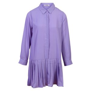 Køb NN - Dame kjole m. plissé - Lilla - Str. L/XL online billigt tilbud rabat tøj