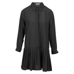 Køb NN - Dame kjole m. plissé - Sort - Str. L/XL online billigt tilbud rabat tøj